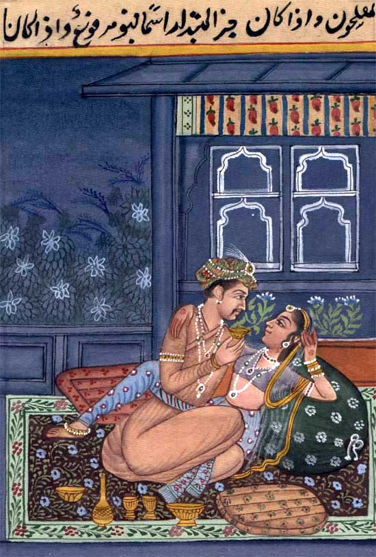 Unknown Artist - Lovers, 19th Century India